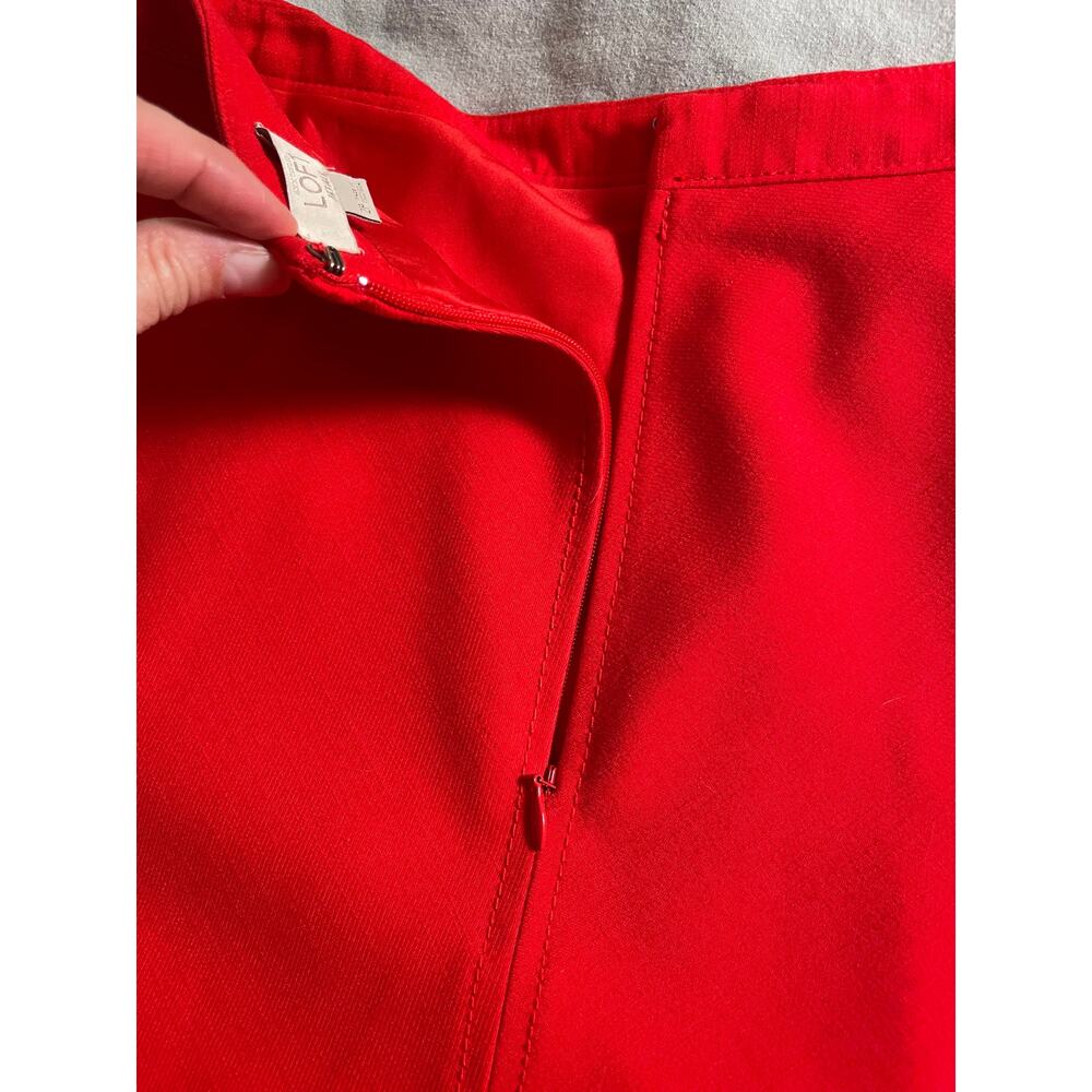 LOFT red A-line fit & Flare Skirt sz 2P - Picture 9 of 9